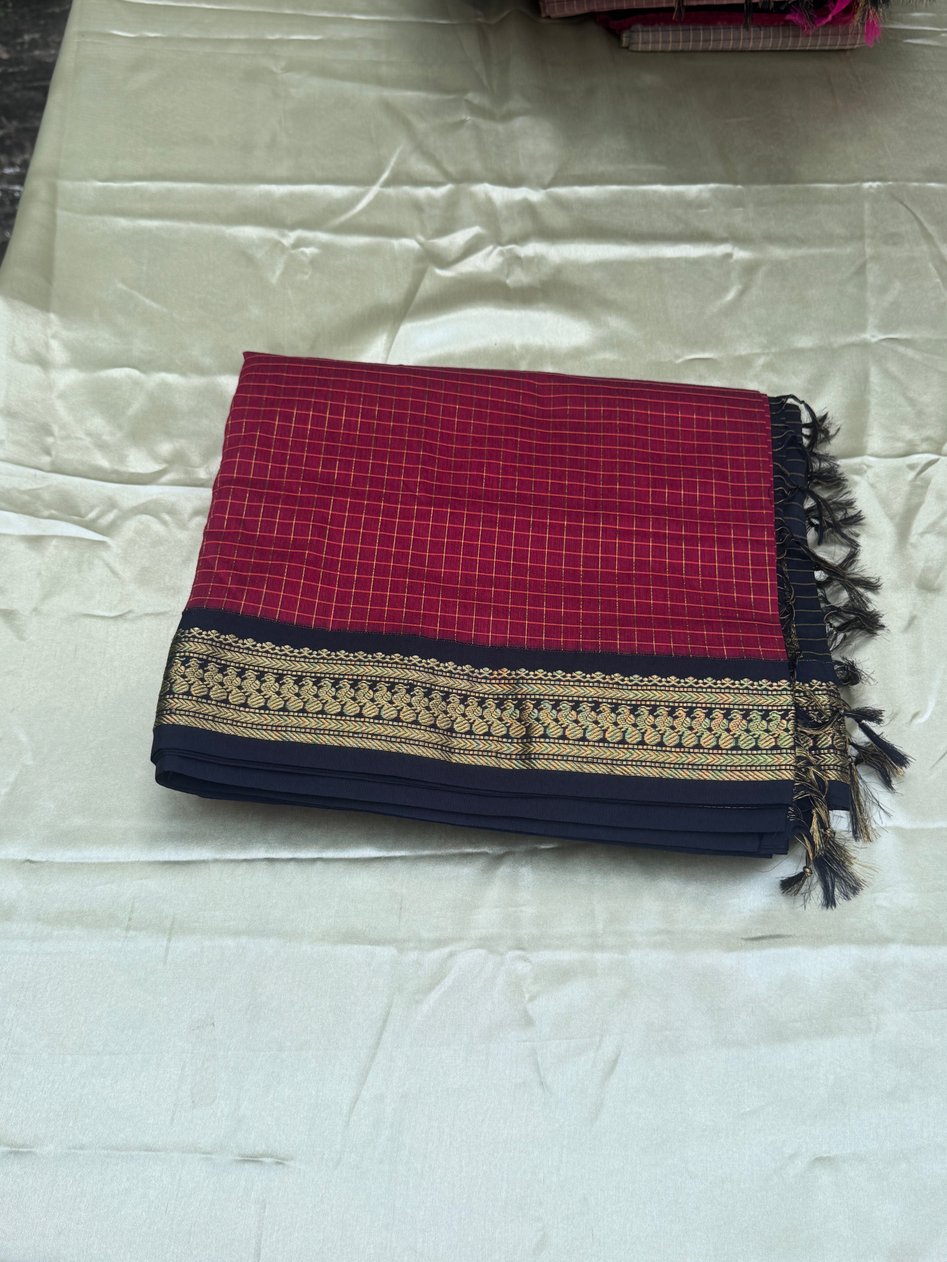 KALYANI COTTON CHECKERED SAREES