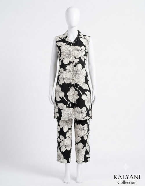 Black & White Floral Set