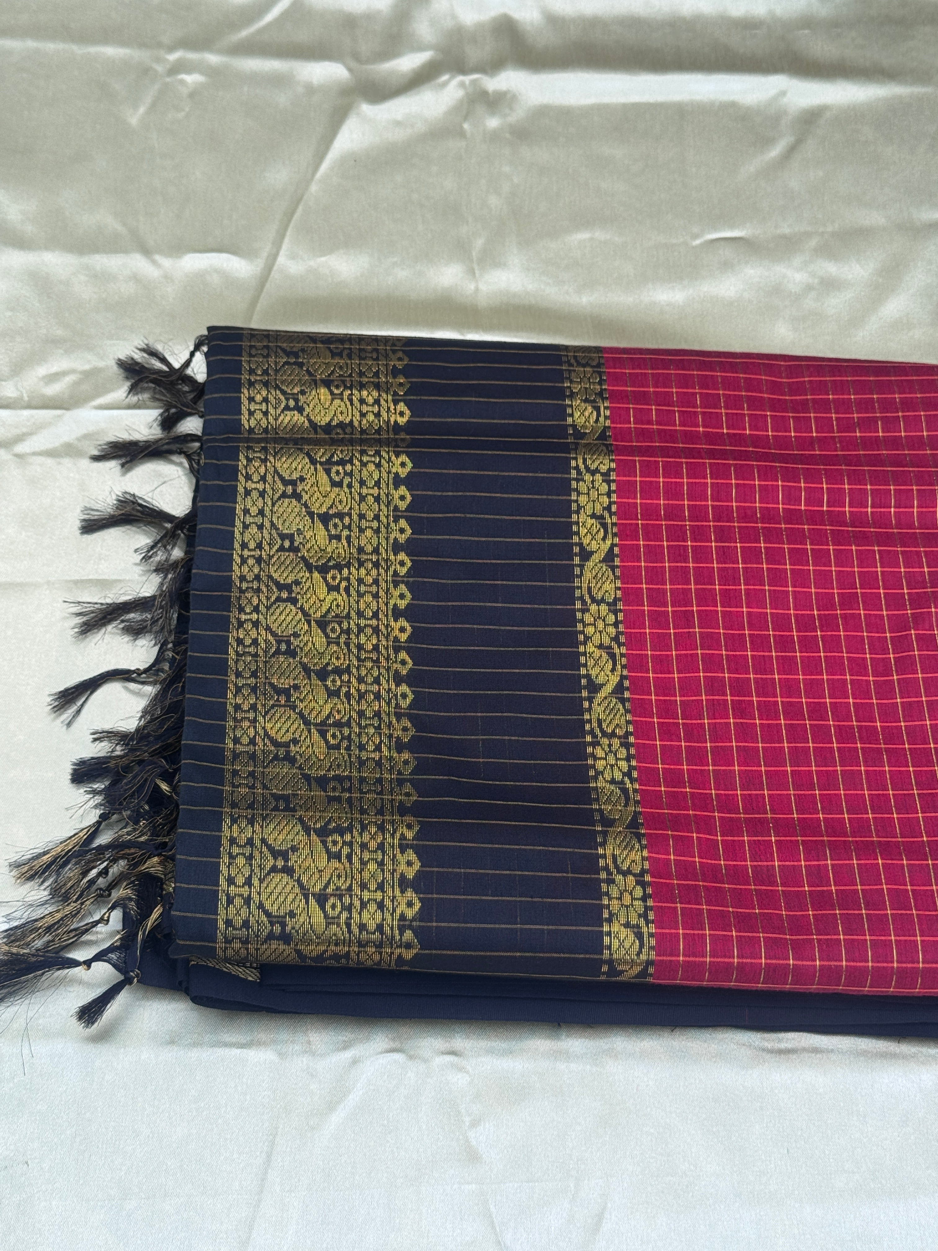 KALYANI COTTON CHECKERED SAREES
