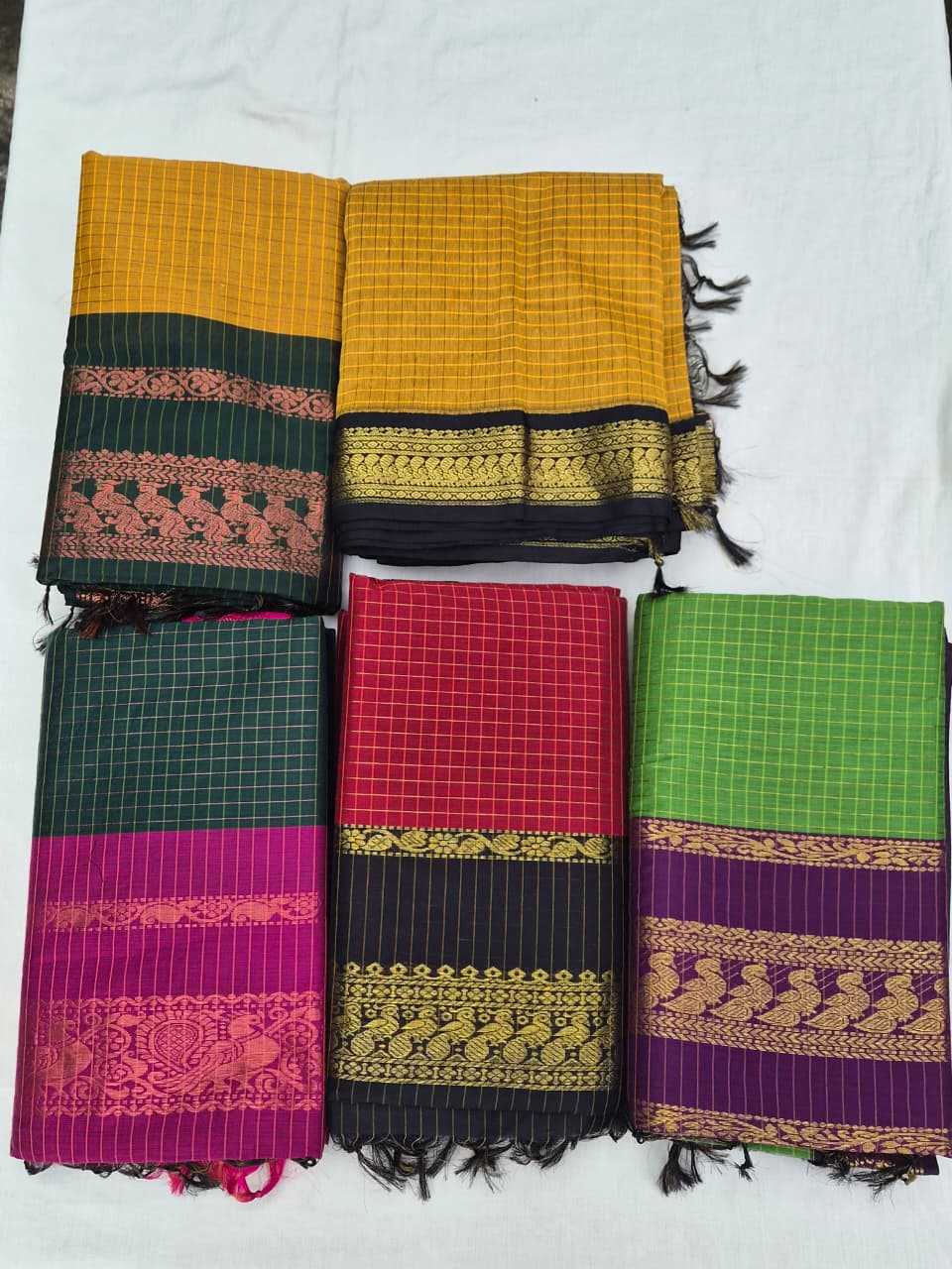 KALYANI COTTON CHECKERED SAREES