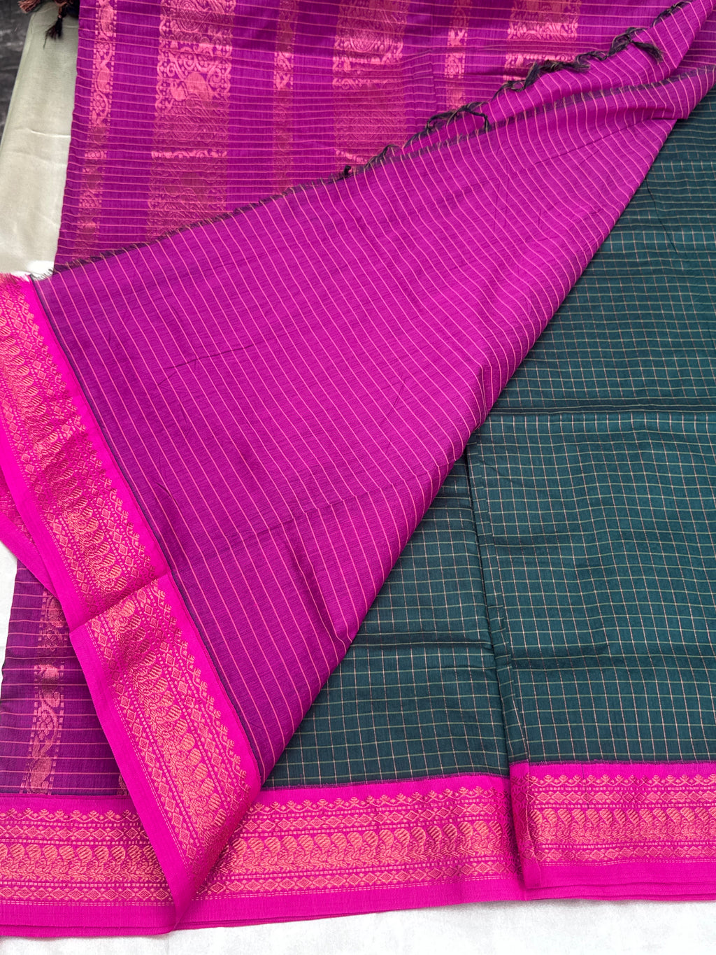 KALYANI COTTON CHECKERED SAREES